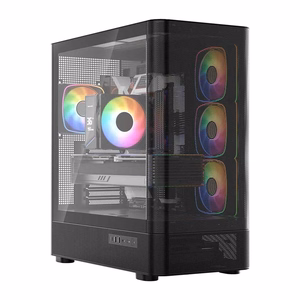MODECOM Volcano AQ300 ARGB kesktornkorpus, must