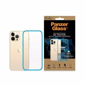 PanzerGlass ClearCase Antibacterial Military Grade Certified Ümbris jaoks iPhone 13 Pro Max - Läbipaistev Sinine