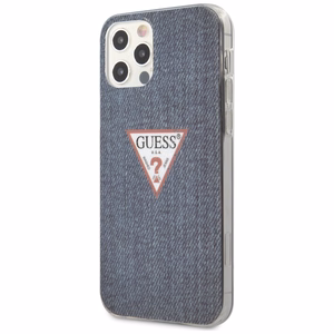 GUESS чехол для IPHONE 12 Pro Max GUHCP12LPCUJULDB (Jeans Collection) тёмно-синий