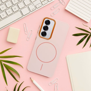 FRAME MAG COVER Ümbris compatible koos MagSafe jaoks SAMSUNG A17 powder roosa