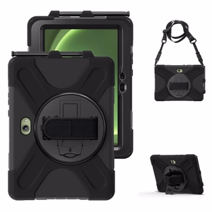 JM Rugged Case Grip ümbris Samsung Galaxy Tab Active Pro/ Active4 Pro/ Active5 Pro rihmaga must