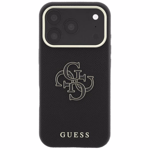 Guess Grained & Big Resin Logo ümbris iPhone 18 Pro Max / 17 Pro Max – must
