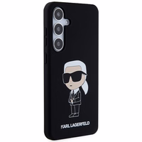 Karl Lagerfeld Silicone Ikonik ümbris jaoks Samsung Galaxy S24 - must