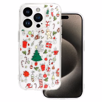 TEL PROTECT Christmas Clear Ümbris jaoks Iphone 15 Pro Max Design 2
