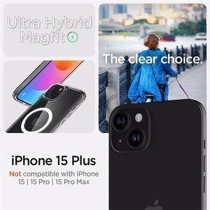 Spigen Ultra Hybrid Mag Ümbris with MagSafe jaoks iPhone 15 Plus - valge