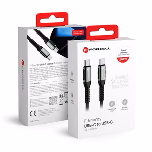 Kaabel USB C to USB C Forcell F-Energy QC4.0 PD 5A 240W Cafule 0,5 m C263 must