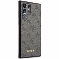 Guess 4G Metal kuldne Logo ümbris jaoks Samsung Galaxy S24 Ultra - must