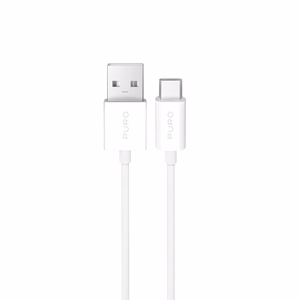 Puro 10W TPE USB-A - USB-C Kaabel 2m - valge