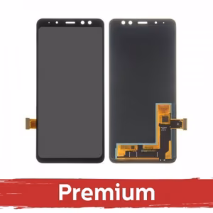 LCD Ekraan Ühildub Samsung A530 A8 2018 Must OEM