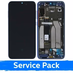 LCD ekraan ühilduv Xiaomi Mi 9 SE raamiga / sinine / (Service Pack)