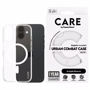 CARE by PanzerGlass Flagship Ümbris iPhone 16 6.1" valge/valge MagSafe 1337