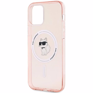 Karl Lagerfeld IML Choupette MagSafe ümbris jaoks iPhone 12/12 Pro - roosa
