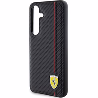 Ferrari Carbon Printed Line ümbris jaoks Samsung Galaxy S24 - must
