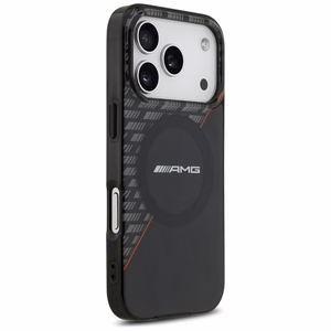Mercedes AMG IML Double Layer Rhombs ümbris seadmele iPhone 18 Pro / 17 Pro, MagSafe-ühilduv – must ja punane