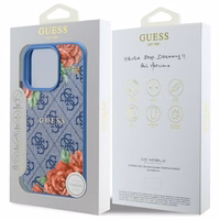 GUESS ümbris jaoks IPHONE 16 Pro compatible with MagSafe GUHMP16LP4ROPEMCB (4G Flowers Print) sinine