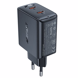 Fast Laadija GaN 35W PD 2x USB C Acefast A49 - must