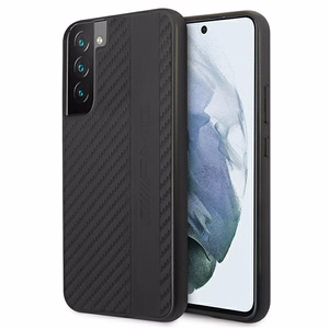 AMG Carbon Stripe&Embossed ümbris Samsung Galaxy S22+ jaoks - must