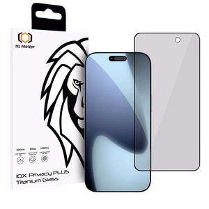 Tel Protect 10X Privacy Titanium privaatsusfiltriga karastatud kaitseklaas Apple iPhone 17 Pro Max telefonile