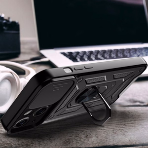 Slide Camera Armor Ümbris jaoks Xiaomi Redmi 14C must