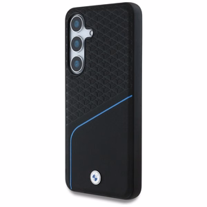 BMW Leather Textured and Smooth MagSafe Ümbris jaoks Samsung Galaxy S25 - must