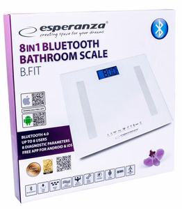 Esperanza EBS016W personal scale Square White Electronic personal scale