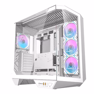 Darkflash DY470 computer ümbris (valge) + 4 fans + GPU bracket