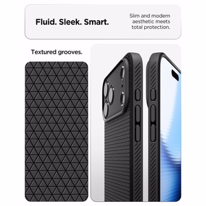 Spigen Liquid Air ümbris mudelile iPhone 18 Pro Max / 17 Pro Max – värv: mattmust
