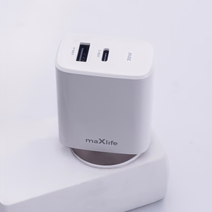 Maxlife MXTC-10-30AC PD QC laadija 1x USB-C 1x USB 30W valge