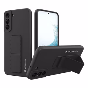 Wozinsky Kickstand Case silikoonist ümbris koos statiiviga Samsung Galaxy S22+ mustale mudelile