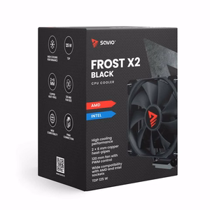 Savio SAVGCOFROSTBLACKX2 arvutikorpuse radiaator 12 cm must 1 tk