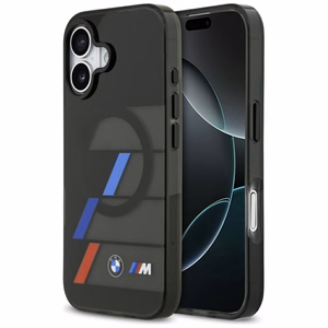 BMW M IML Metal Buttons Tricolor Lines MagSafe Ümbris jaoks iPhone 17 - must