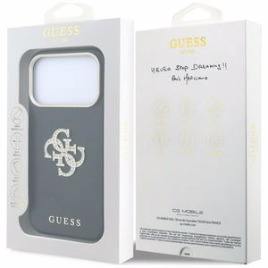 Guess Smooth & Big Strass Logo ümbris iPhone 18 Pro / 17 Pro – must