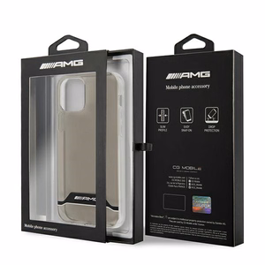 AMG Electroplate must&valge Ümbris jaoks iPhone 12 / 12 Pro - läbipaistev