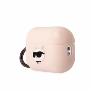 Karl Lagerfeld KLAP2RUNCHP AirPods Pro 2 cover roosa/roosa Silicone Choupette Head 3D
