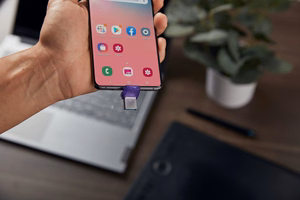 Kingston Technology DataTraveler microDuo 3C USB mälupulk 64 GB USB Type-A / USB Type-C 3.2 Gen 1 (3.1 Gen 1) lilla, roostevaba teras
