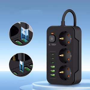 TECH-PROTECT PC3X6 PIKENDUSJUHE 3 USB & 3 TYPE-C & 3 PESA 200CM MUST