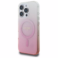 Guess IML Glitter Gradient MagSafe Ümbris jaoks iPhone 16 Pro - roosa