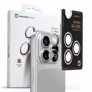 AmazingThing AR 3 Lens Glass Full Clear закалённое стекло для iPhone 16 Pro / 16 Pro Max - прозрачный