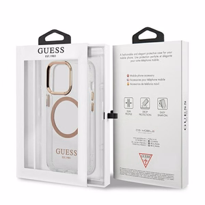 Guess GUHMP13XHTRMD iPhone 13 Pro Max 6.7 "kuldne / kuldne hard ümbris Metal Outline Magsafe