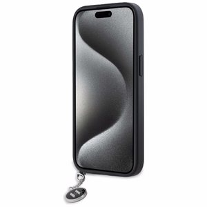 Karl Lagerfeld Saffiano Rhinestones & Charm ümbris jaoks iPhone 15 / 14 / 13 - must