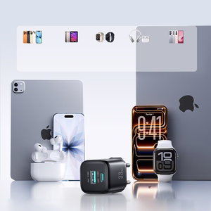 Joyroom JR-TG7 33W USB-A + USB-C seinalaadija 60W USB-C - USB-C 1m kaabliga must
