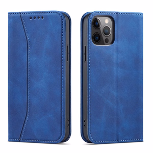 Magnet Fancy Case Case iPhone 12 Pro Max Kott Kaardikott Rahakott Card Stand Sinine