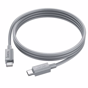 Кабель USB C - USB C Hoco 3A 60W 1 m X107 серый