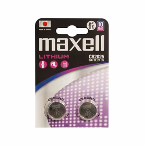 MAXELL liitiumelement LITHIUM CR2025 2 tk. 3V