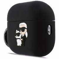 Karl Lagerfeld Silicone Karl & Chaupette Head 3D Ümbris jaoks AirPods Pro 3 - must