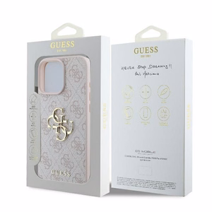 GUESS ümbris jaoks IPHONE 16 Pro Max GUHCP16X4GMGPI (4G PU Big Logo) roosa