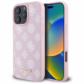 Guess Peony Script MagSafe iPhone 16 Pro Max Ümbris - Roosa