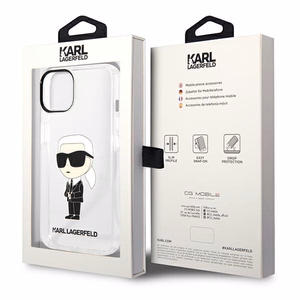 Karl Lagerfeld Ikonik Karl ümbris jaoks iPhone 14 Plus - läbipaistev