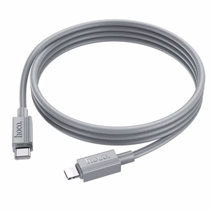 Кабель USB C to Lightning Hoco PD 27W 1 м X107 серый