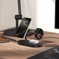 Tech-Protect A12 3in1 MagSafe Induktiivne Laadija jaoks Smartphone/Kõrvaklapid/Smartwatch - must